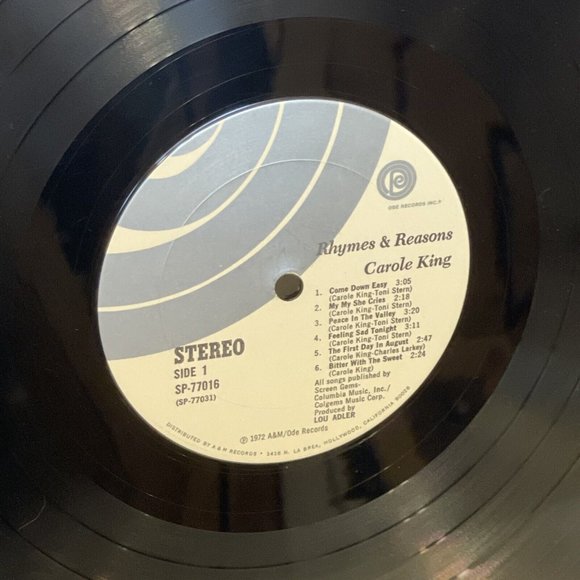 Carole King Rhymes & Reasons (Vinyl, 1972) Ode SP-77016 VG+ LP Record Album - Picture 10 of 12